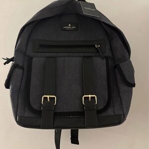 London Fog Charcoal and Black Men's Backpack